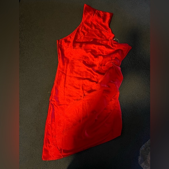 Hello Molly Dresses Red Satin Hello Molly Halter Dress Large Poshmark